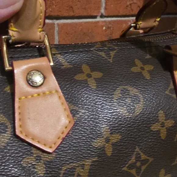 Louis Vuitton Mini Speedy Brown and Tan Monogram Satchel 1990s Excellent - Picture 8 of 15